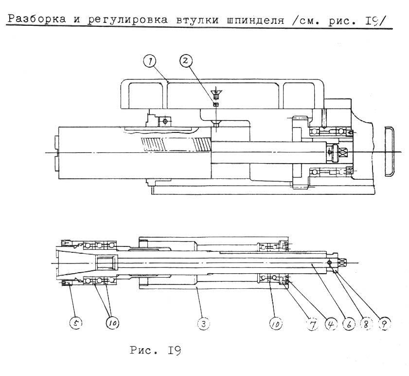 Шпиндель фрезерного верстата Riken RTM-3